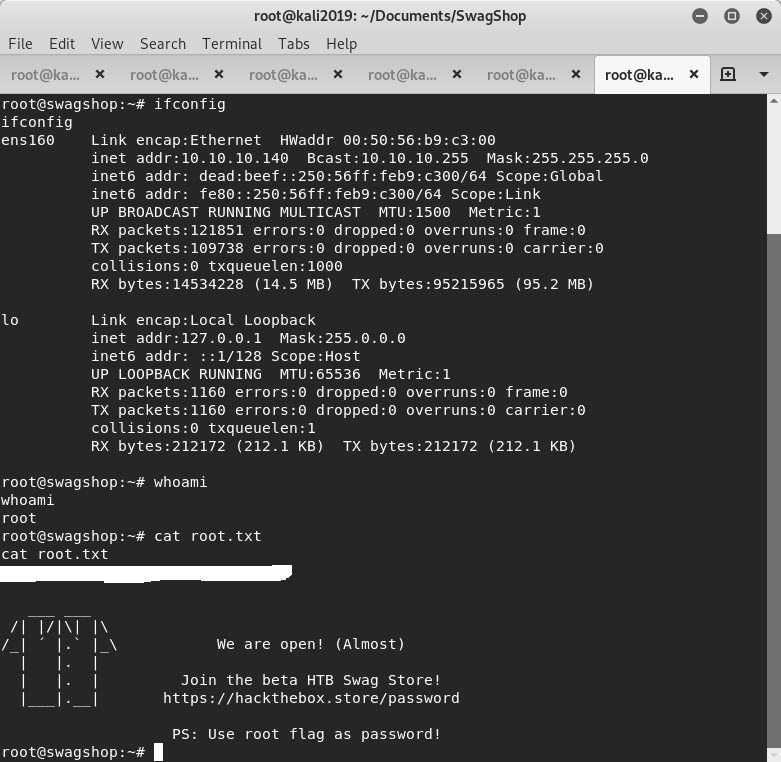 Swagshop Root Shell